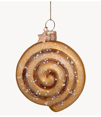 Vondels Ornament glass brown matt cinnamon roll