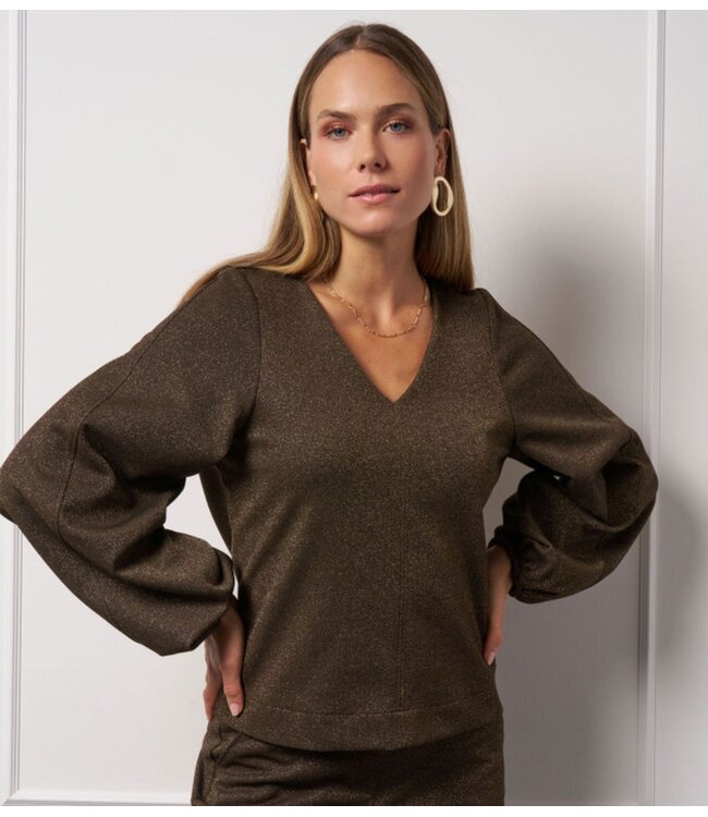Studio Anneloes Top Claudina sparkle top gold