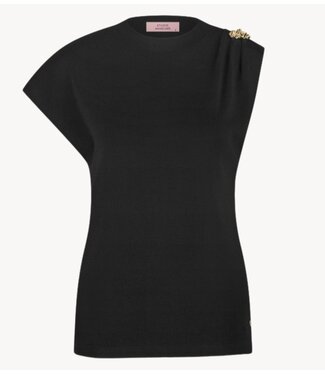 Studio Anneloes Top Fanny button top black
