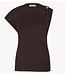 Studio Anneloes Top Fanny button top espresso