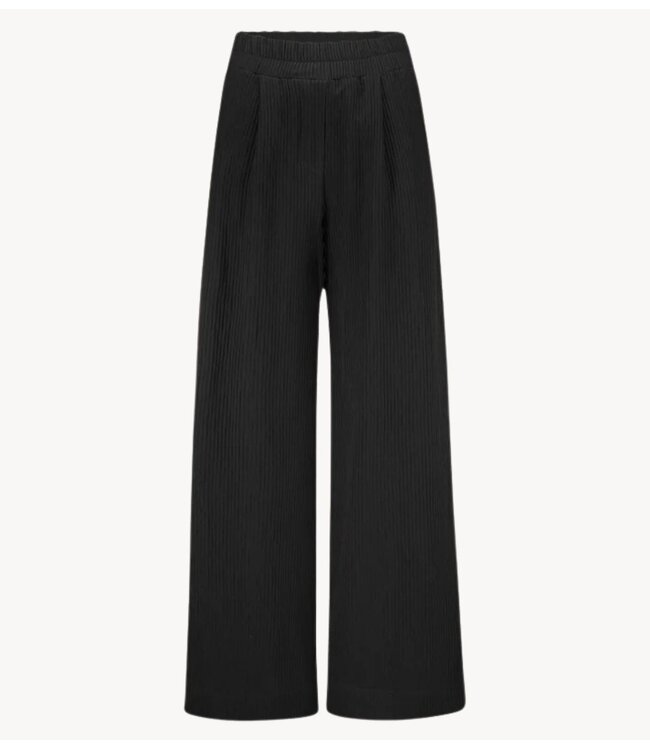 BY-BAR Broek benji structure stripe pants jet black