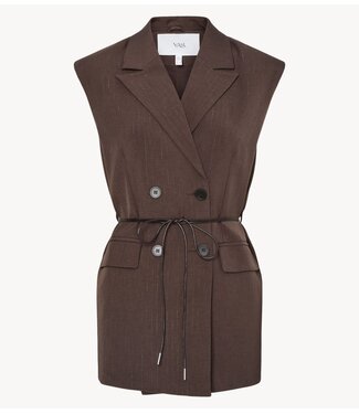 Y.A.S Gilet YASSHIMMA WAISTCOAT Chocolate Brown