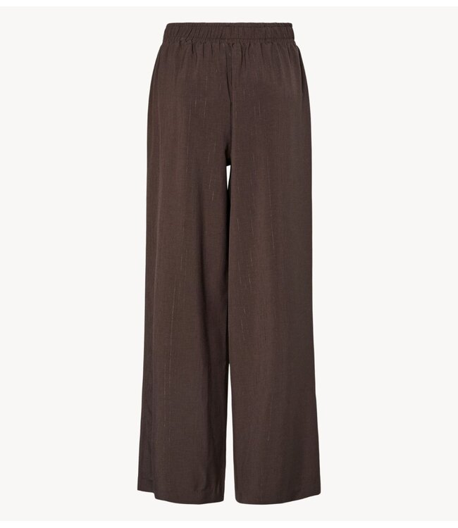 Y.A.S Broek YASSSHIMMA MW PANT Chocolate Brown