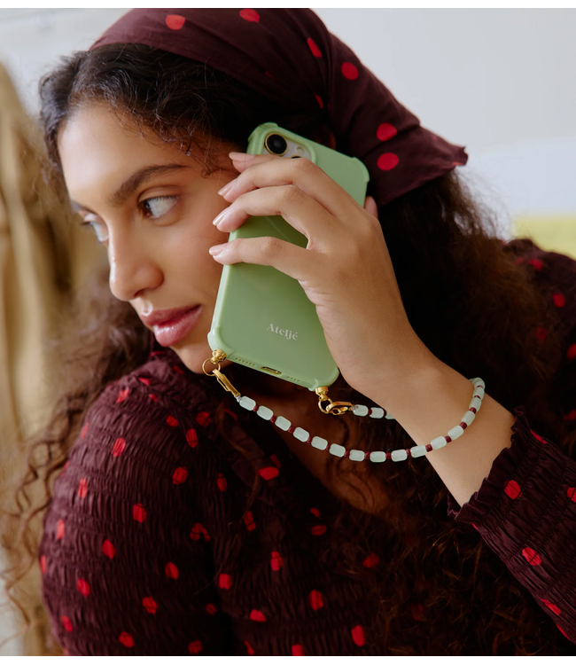 Ateljé Telefoonkoord  Short Mint to be cord