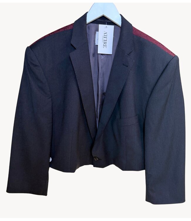 Attire Blazer cropped designer bordeaux gucci