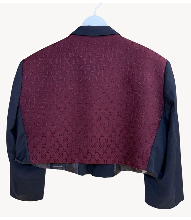 Attire Blazer cropped designer bordeaux gucci