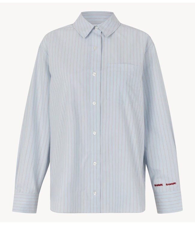 Samsøe Samsøe Blouse SALOVA POCKET SHIRT 15756 Rugby Blue St.