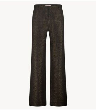 Studio Anneloes Broek Lexie sparkle waffle trousers black/gold