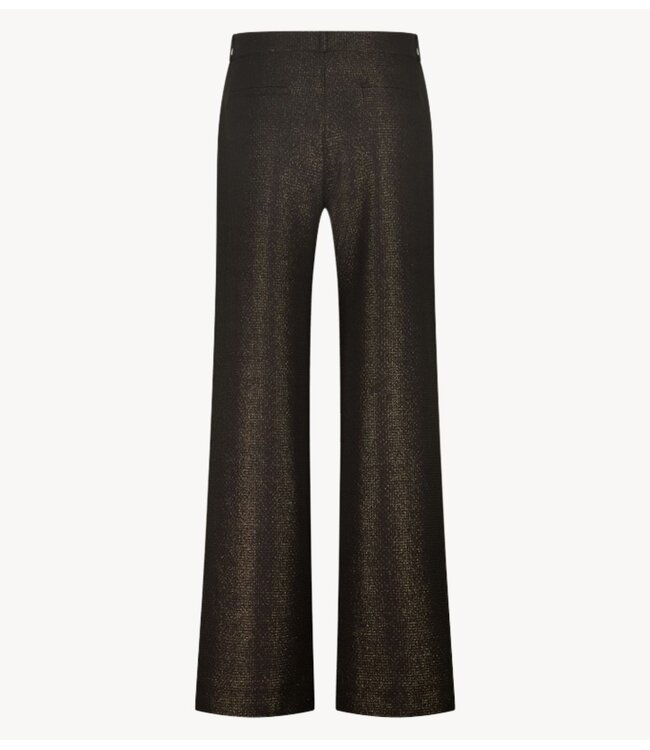 Studio Anneloes Broek Lexie sparkle waffle trousers black/gold