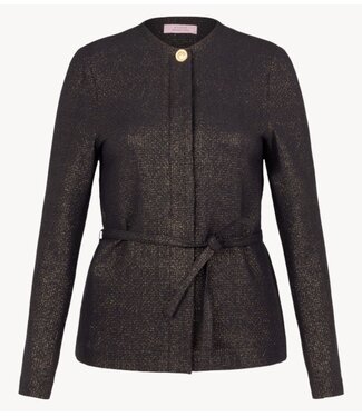 Studio Anneloes Blazer Sanny sparkle waffle blazer black / gold