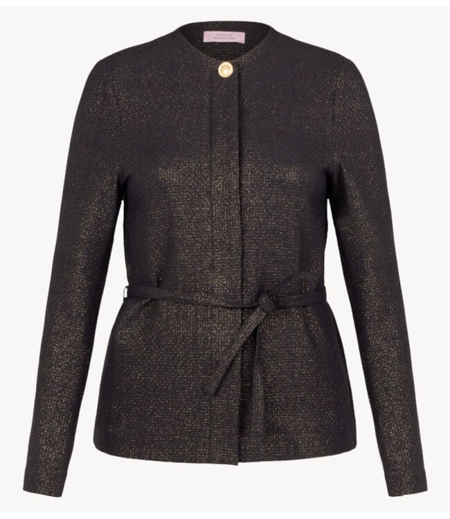 Studio Anneloes Blazer Sanny sparkle waffle blazer black / gold
