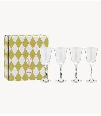 Anna+Nina Glas Starry Eve Wine Glass Set of 4 white