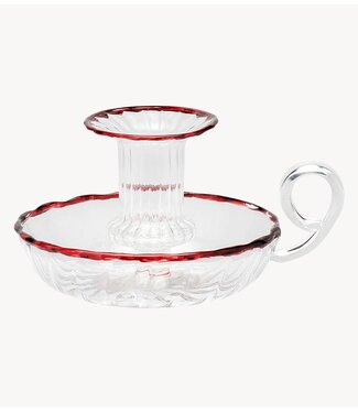 Anna+Nina Kaarsenhouder Last Christmas Maroon Candle Holder red