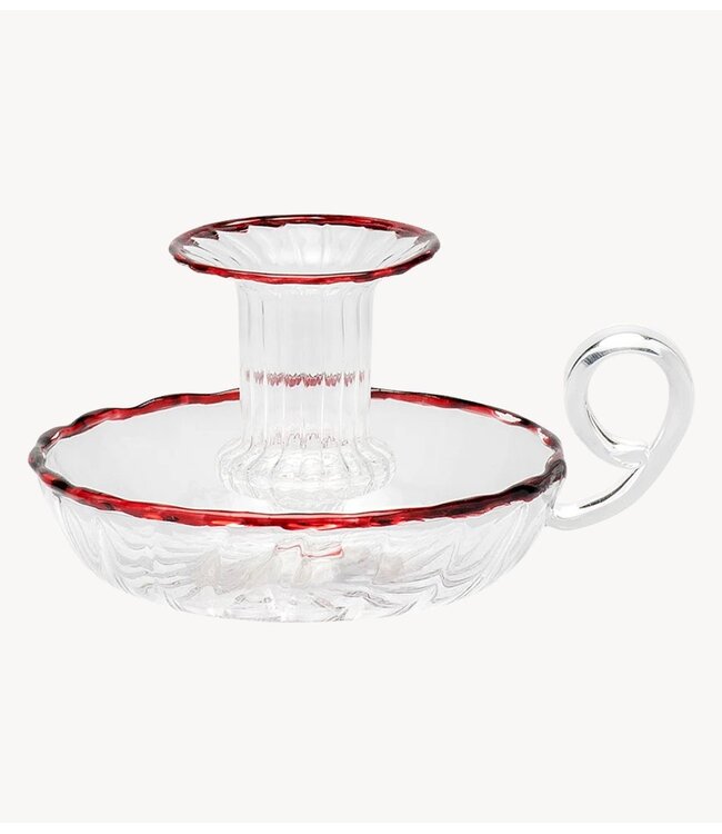 Anna+Nina Kaarsenhouder Last Christmas Maroon Candle Holder red