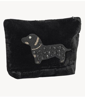 Anna+Nina Tas Dachshund Wash Bag multicolour