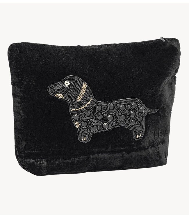 Anna+Nina Tas Dachshund Wash Bag multicolour
