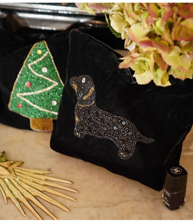 Anna+Nina Tas Dachshund Wash Bag multicolour