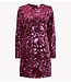 Y.A.S Jurk YASROCOCO SL SEQUIN DRESS Port Royale