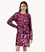Y.A.S Jurk YASROCOCO SL SEQUIN DRESS Port Royale