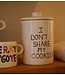 Anna+Nina Koektrommel I Don't Share Cookie Jar white
