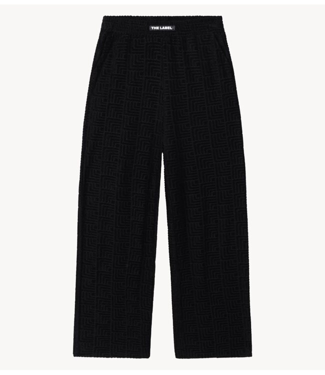 Alix The Label Broek ladies knitted terry pants black