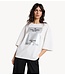 Alix The Label T-Shirt ladies knitted foil print T-shirt soft white