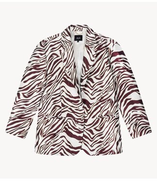 Alix The Label Blazer woven jacquard blazer bordeaux