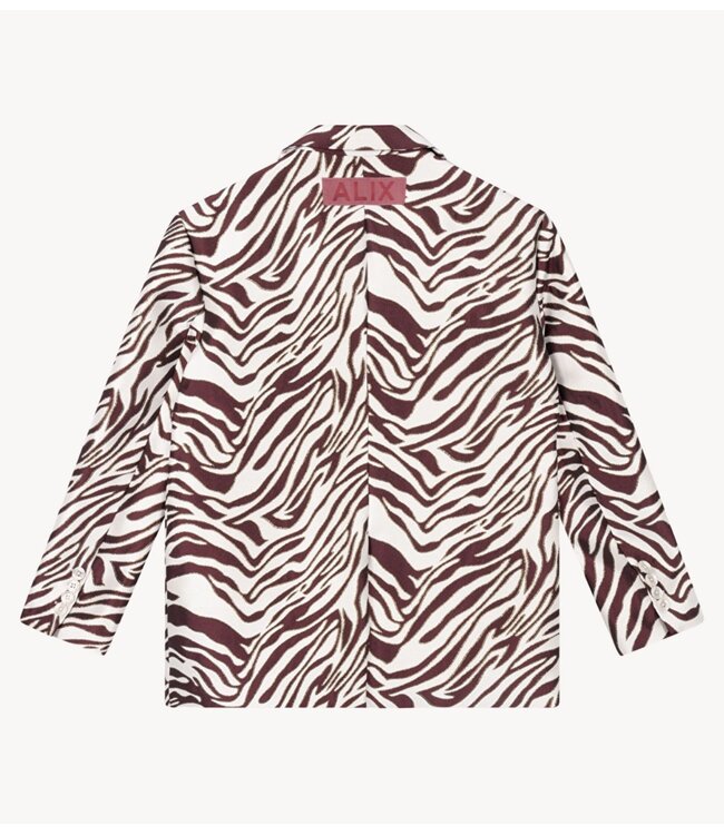 Alix The Label Blazer woven jacquard blazer bordeaux