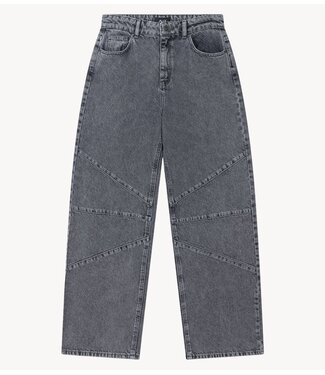 Alix The Label Broek ladies woven cutseam denim pants grey washed denim