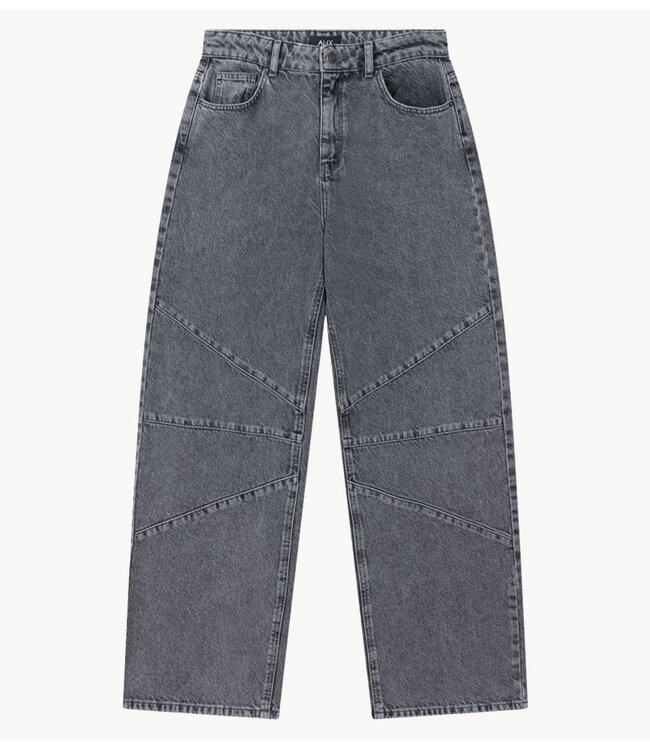 Alix The Label Broek ladies woven cutseam denim pants grey washed denim