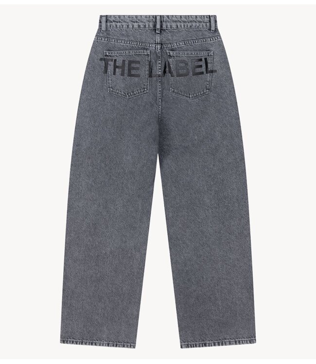 Alix The Label Broek ladies woven cutseam denim pants grey washed denim