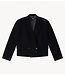 Alix The Label Blazer ladies woven cropped studs blazer black