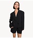 Alix The Label Blazer ladies woven cropped studs blazer black