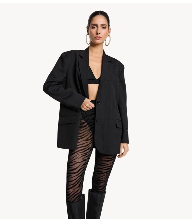 Alix The Label Legging ladies knitted zebra mesh legging black