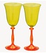 Anna+Nina Glas Poppy Optic Wine Glass Set of 2 multicolour
