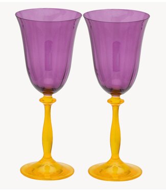 Anna+Nina Glas Petunia Optic Wine Glass Set of 2 multicolour