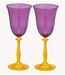 Anna+Nina Glas Petunia Optic Wine Glass Set of 2 multicolour
