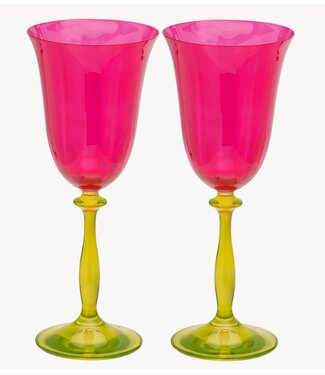 Anna+Nina Glas Gardenia Optic Wine Glass Set of 2 multicolour