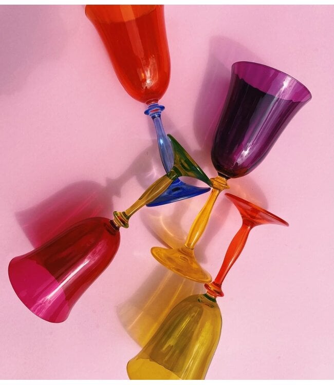 Anna+Nina Glas Gardenia Optic Wine Glass Set of 2 multicolour