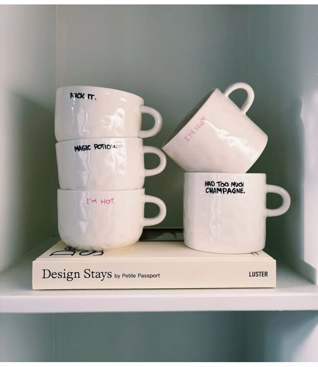 Anna+Nina Mok I'm Hot Cappuccino Mug white