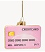 Vondels Ornament glass pink opal credit card H7cm