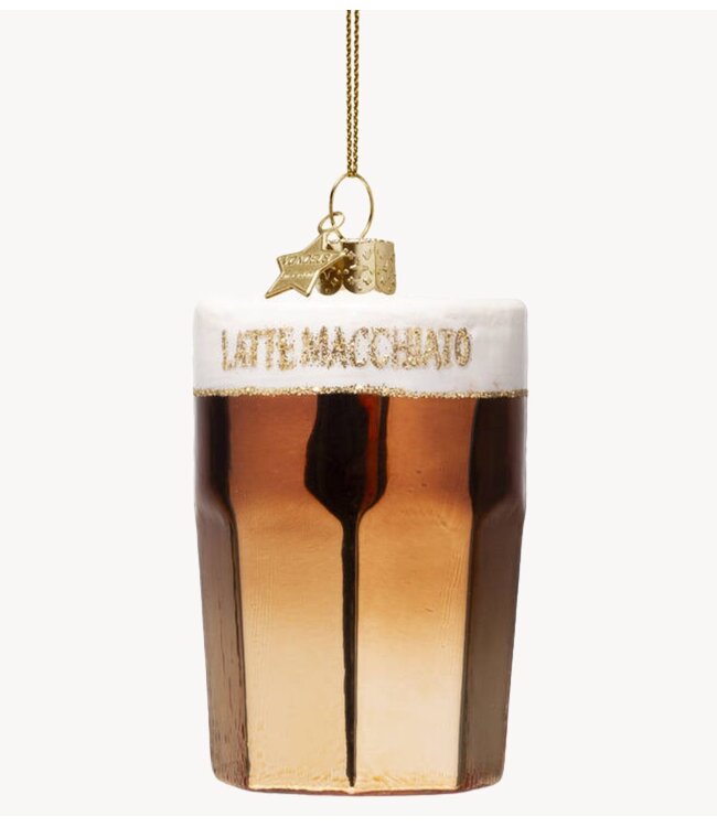 Vondels Ornament glass latte macchiato H11cm