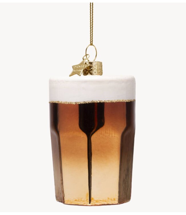 Vondels Ornament glass latte macchiato H11cm