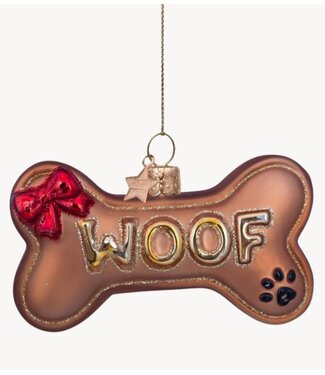 Vondels Ornament glass dog bone H6.5cm