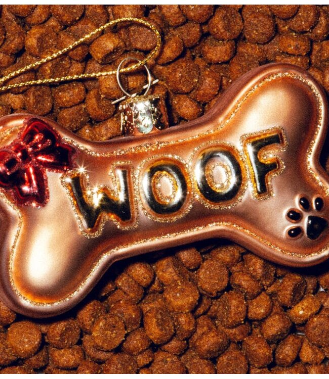 Vondels Ornament glass dog bone H6.5cm