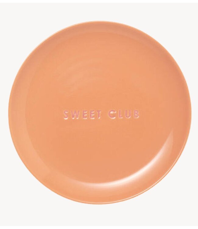 Vondels Bord Cake plate ceramic SWEET CLUB orange ø16cm orange