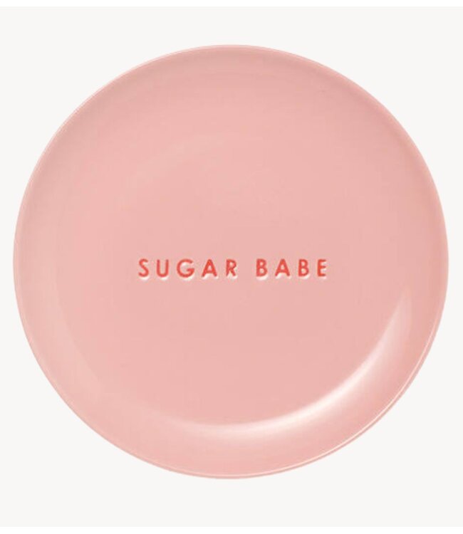 Vondels Bord Cake plate ceramic SUGAR BABE pink ø16cm pink