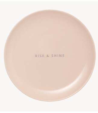 Vondels Bord Breakfast plate ceramic RISE & SHINE ecru ø22cm ecru