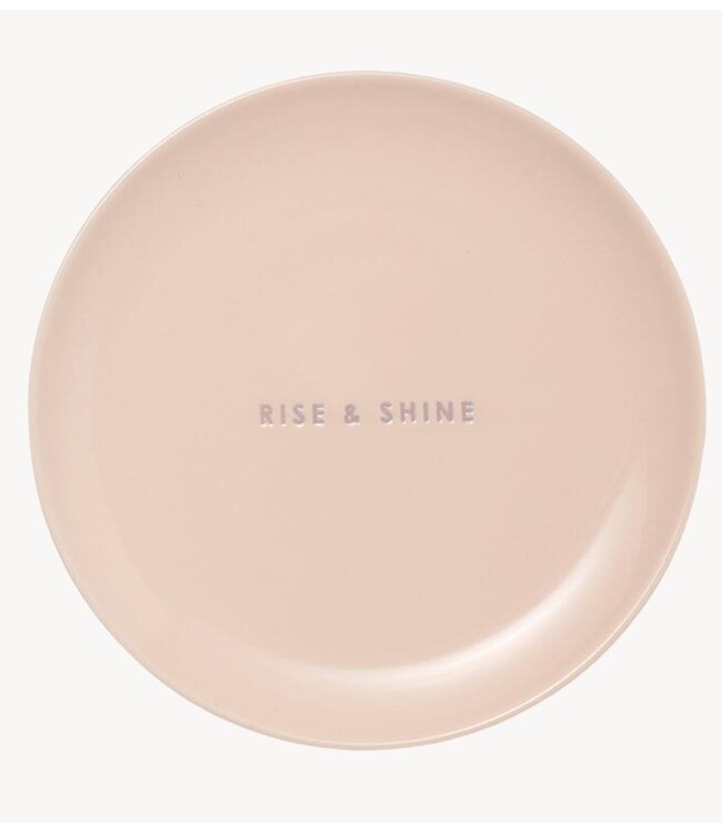 Vondels Bord Breakfast plate ceramic RISE & SHINE ecru ø22cm ecru