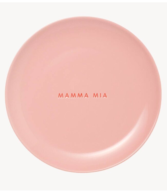 Vondels Bord Breakfast plate ceramic MAMMA MIA pink ø22cm pink